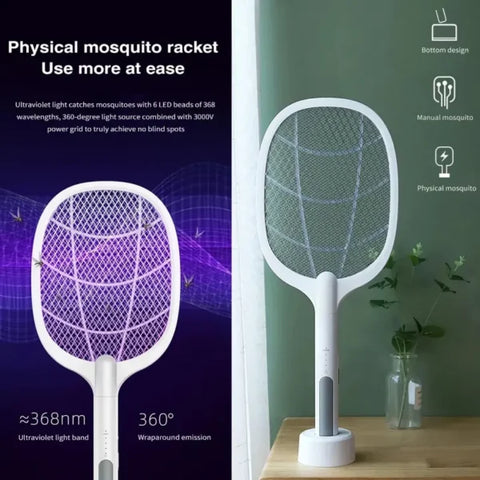 2-in-1 Electric Mosquito Killer Bat & Racket