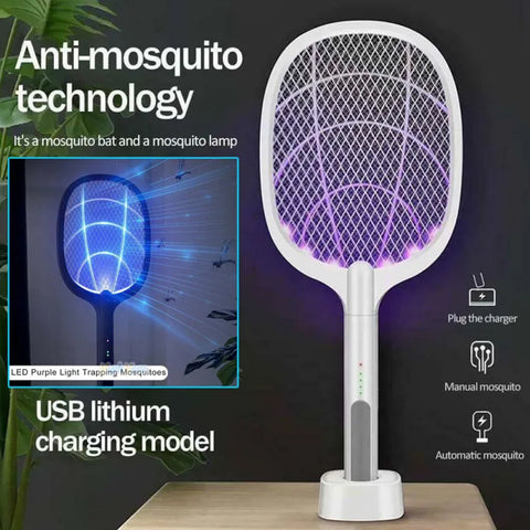 2-in-1 Electric Mosquito Killer Bat & Racket