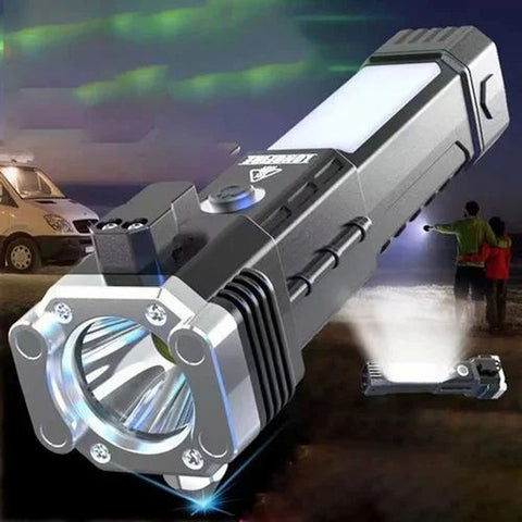 8-in-1 LED Portable Rechargeable Flashlight