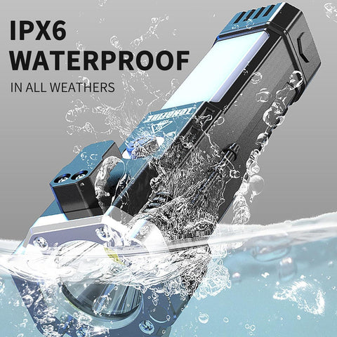 8-in-1 LED Portable Rechargeable Flashlight